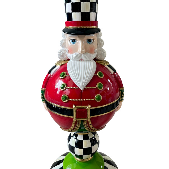 Mackenzie Childs Granny Kitsch Nutcracker Finial 24in Designer Holiday Decor NEW - Picture 2 of 15